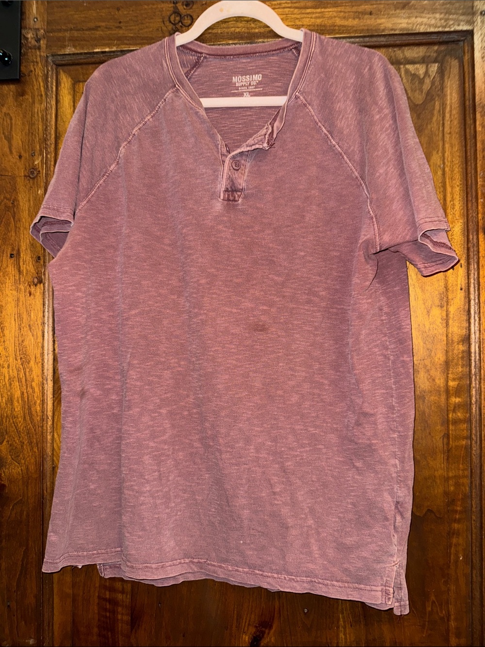 Mossimo Supply Co. Men's Faded Mauve Short-Sleeve Henley